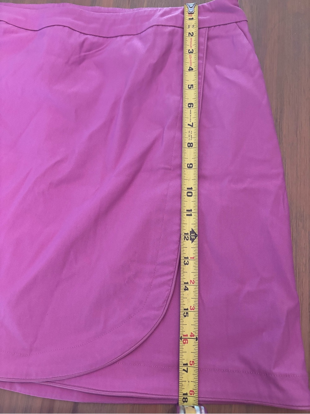 NWOT TRIBAL Pink Front-Wrap Golf Skort Size 14W Curved Hem Active Shorts - Picture 5 of 8
